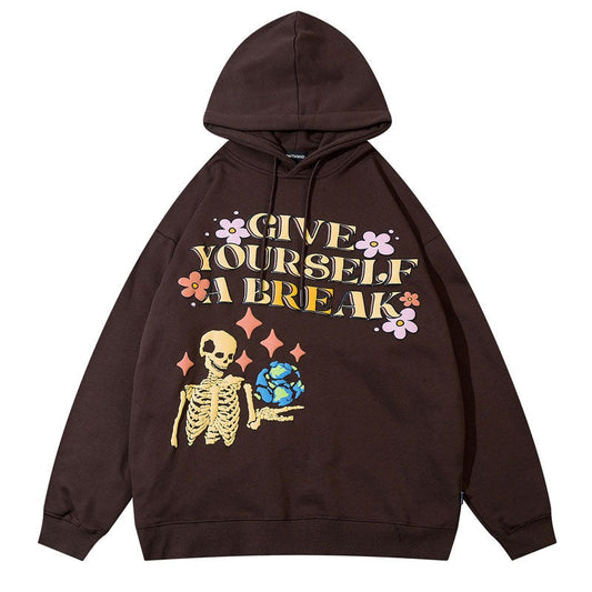 "Take A Break" Graphic Unisex Streetwear Vintage Women Men Y2K Hoodie