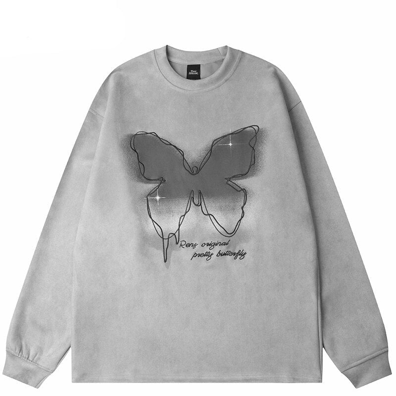 "Blue Smoke" Unisex Men Women Streetwear Graphic Sweatshirt