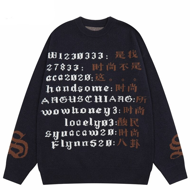 "Alone In The Valley" Unisex Men Women Streetwear Graphic Sweater