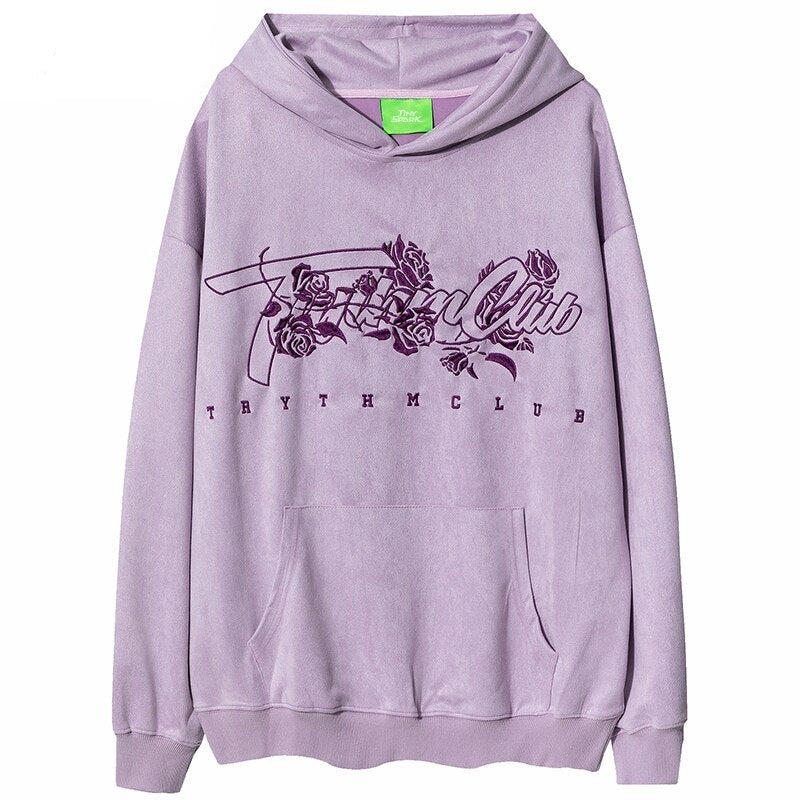 "Flying Blue Roses" Unisex Men Women Streetwear Graphic Hoodie