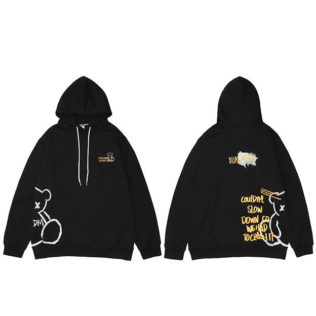"Dual Match" Unisex Men Women Streetwear Graphic Hoodie