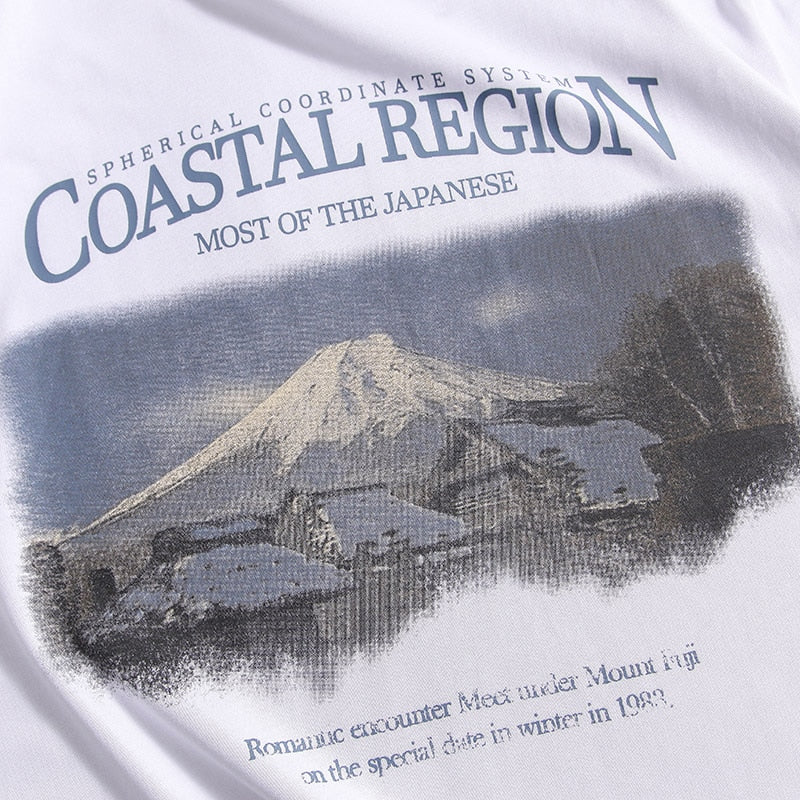 "Mountain Top" Graphic Unisex Streetwear Vintage Women Men Y2K T-Shirt