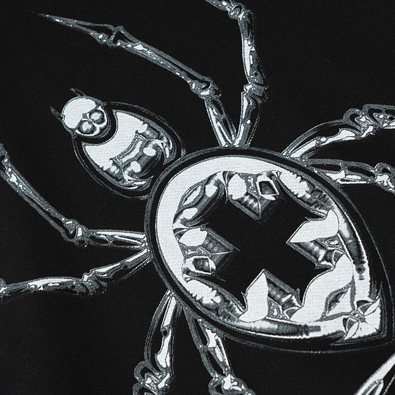"Spider Cross" Graphic Unisex Streetwear Vintage Women Men Y2K Hoodie