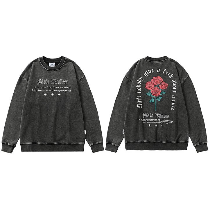 "Nobody" Graphic Unisex Streetwear Vintage Women Men Y2K Sweatshirt