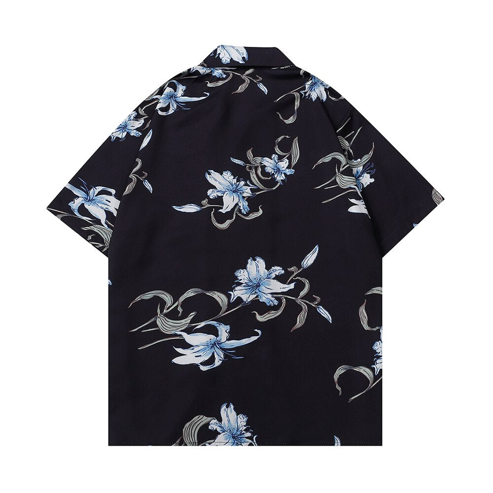 "Vibrancy" Graphic Unisex Streetwear Vintage Women Men Y2K Button Up Shirt