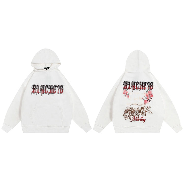 "Golden Carriage" Graphic Unisex Streetwear Women Men Y2K Hoodie