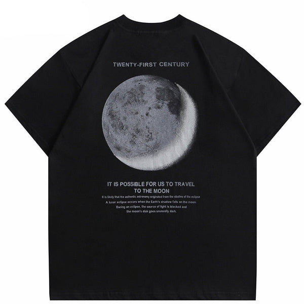 "Moon Light" Graphic Unisex Streetwear Vintage Women Men Y2K T-Shirt