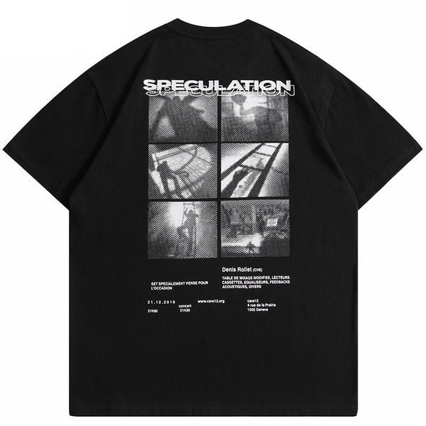 "Speculation" Graphic Unisex Streetwear Vintage Women Men Y2K T-Shirt