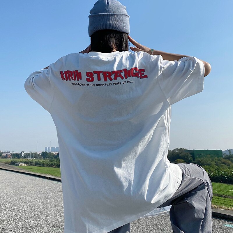 "Strangers Outside" Graphic Unisex Streetwear Vintage Women Men Y2K T-Shirt