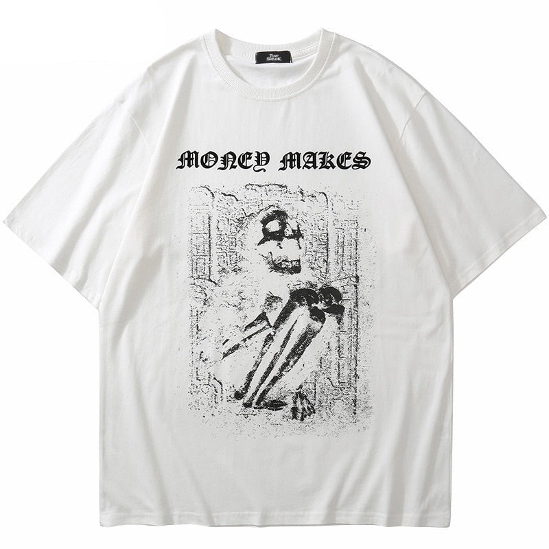"Ghost Call" Graphic Unisex Streetwear Women Men Y2K T-Shirt