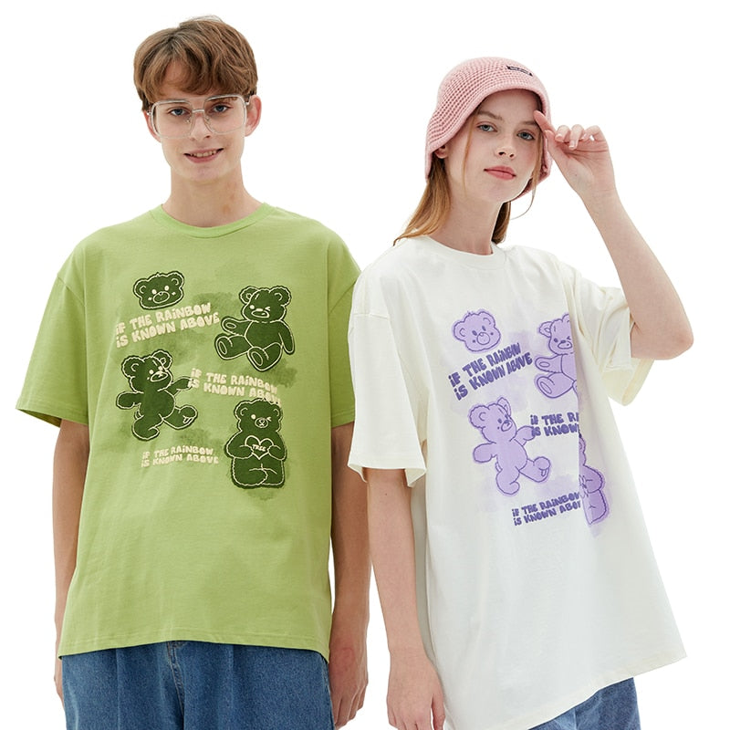 "Rainbow" Graphic Unisex Streetwear Vintage Women Men Y2K T-Shirt