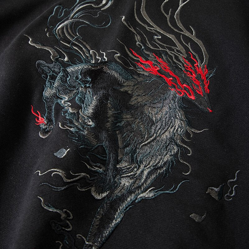 "Black Dragon" Unisex Men Women Streetwear Graphic Hoodie