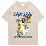 "Samurai" Graphic Unisex Streetwear Vintage Women Men Y2K T-Shirt