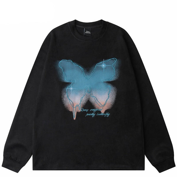 "Blue Smoke" Unisex Men Women Streetwear Graphic Sweatshirt