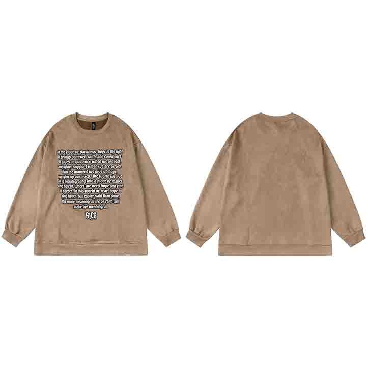 "It Was Written Again" Graphic Unisex Streetwear Vintage Women Men Y2K Sweatshirt