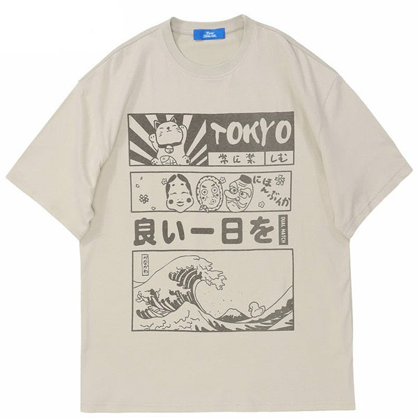 "Great Wave" Graphic Unisex Streetwear Women Men Y2K T-Shirt