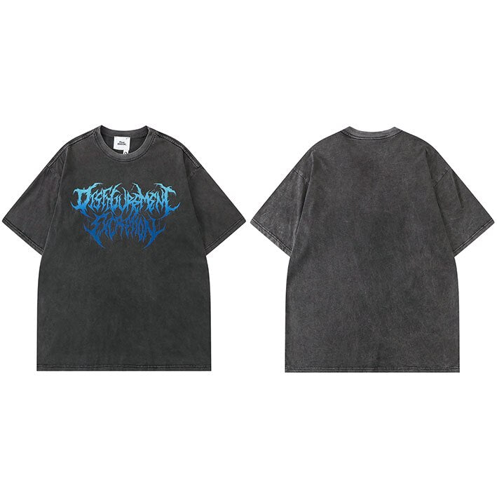 "Blue Text" Unisex Men Women Streetwear Graphic T-Shirt