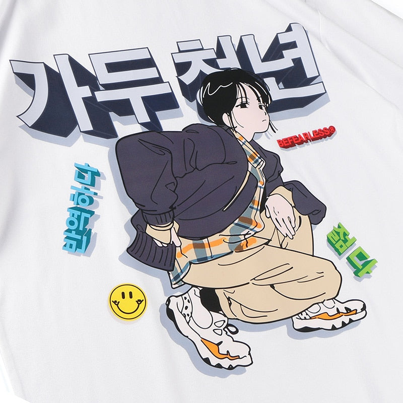 "Street Style" Graphic Unisex Streetwear Vintage Women Men Y2K T-Shirt
