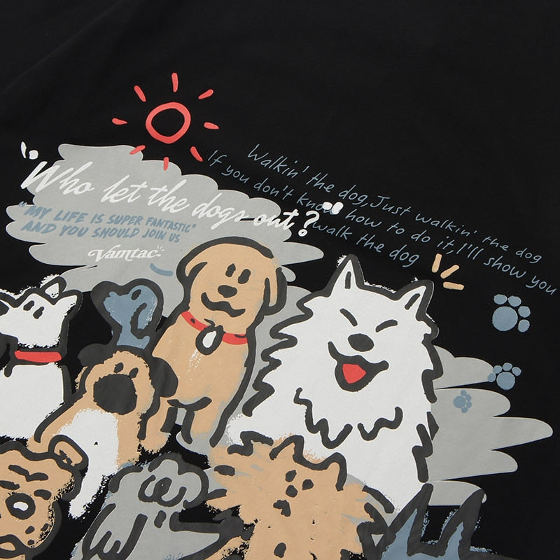 "Cartoon Wolfe" Unisex Men Women Streetwear Graphic T-Shirt