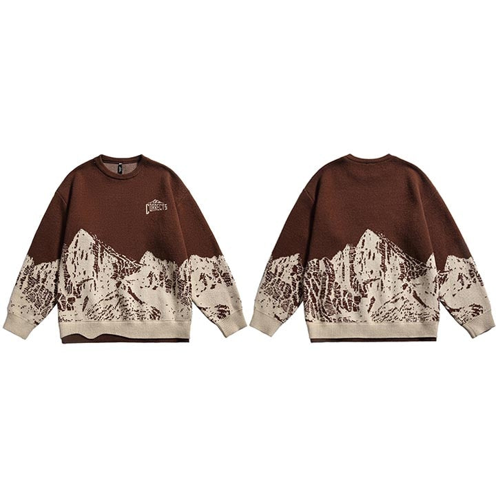 "Town At Night" Graphic Unisex Streetwear Vintage Women Men Y2K Sweater