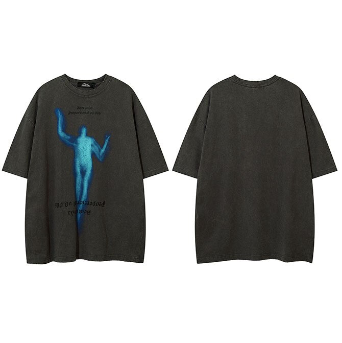"Washed Away" Graphic Unisex Streetwear Vintage Women Men Y2K T-Shirt