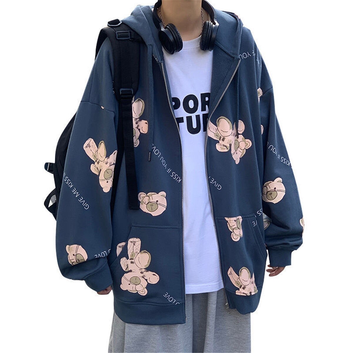 "Going Backwards" Unisex Men Women Streetwear Graphic Hoodie