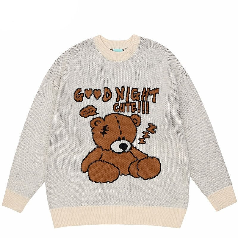 "Good Night" Graphic Unisex Streetwear Women Men Y2K Sweater