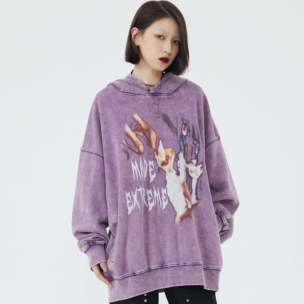 "Held In The Air" Graphic Unisex Streetwear Vintage Women Men Y2K Hoodie