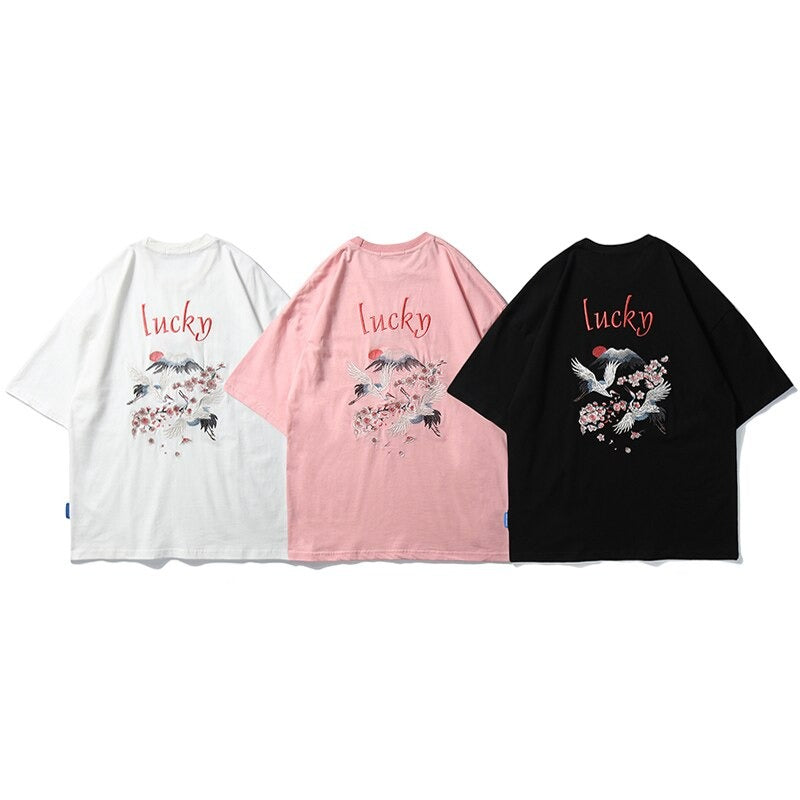 "Get Lucky" Graphic Unisex Streetwear Vintage Women Men Y2K T-Shirt