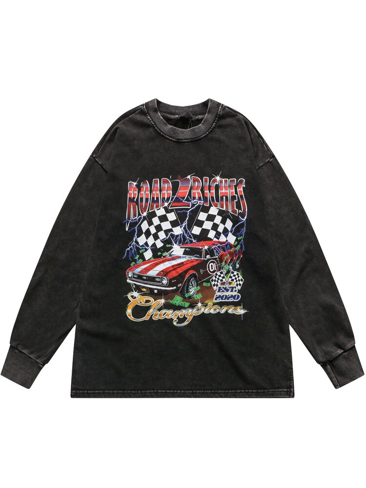 "The Finish Line" Unisex Men Women Streetwear Graphic Sweatshirt