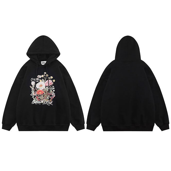 "Open Handouts" Graphic Unisex Streetwear Vintage Women Men Y2K Hoodie