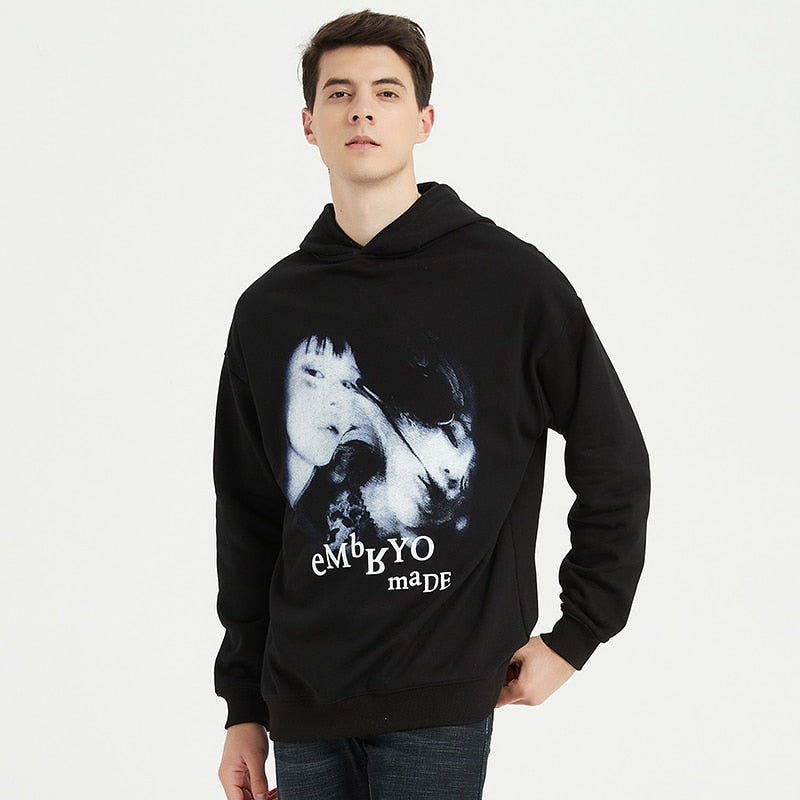"Blue Fades" Graphic Unisex Streetwear Vintage Women Men Y2K Hoodie