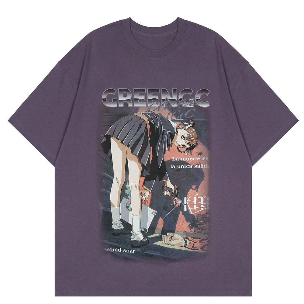 "Watching You" Graphic Unisex Streetwear Vintage Women Men Y2K T-Shirt