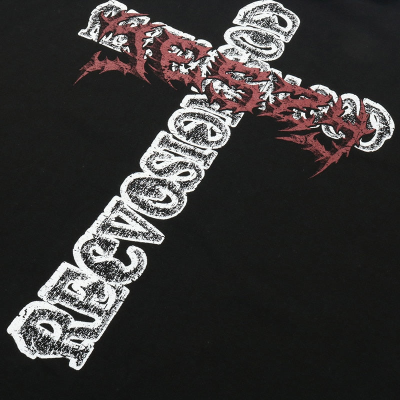 "Godless" Graphic Unisex Streetwear Women Men Y2K T-Shirt