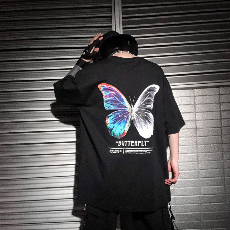 "Butterfly" Unisex Men Women Streetwear Graphic T-Shirt