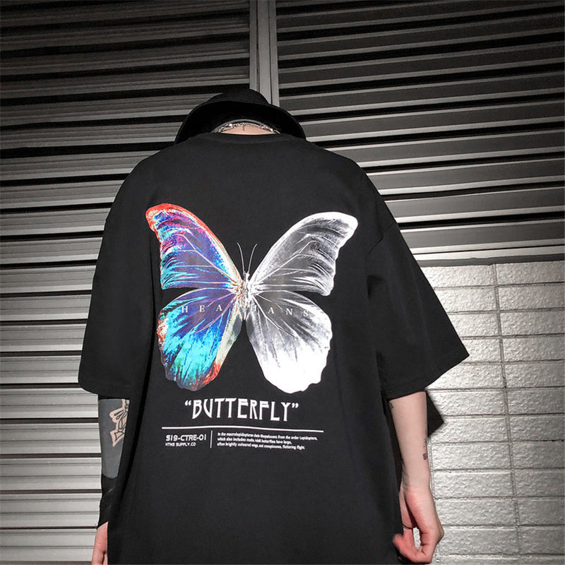 "Butterfly" Unisex Men Women Streetwear Graphic T-Shirt