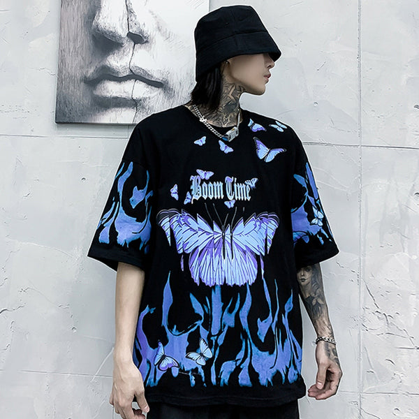 "Fly Higher" Men Women Oversized Graphic T-Shirt