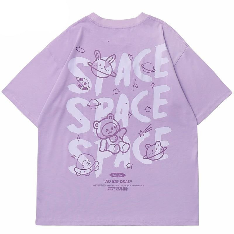 "Spaceman" Graphic Unisex Streetwear Vintage Women Men Y2K T-Shirt