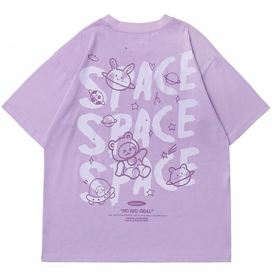 "Spaceman" Graphic Unisex Streetwear Vintage Women Men Y2K T-Shirt