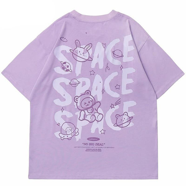 "Spaceman" Graphic Unisex Streetwear Vintage Women Men Y2K T-Shirt