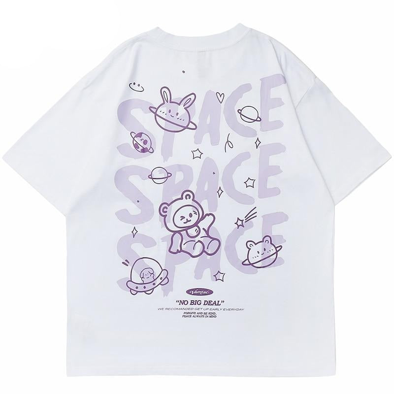 "Spaceman" Graphic Unisex Streetwear Vintage Women Men Y2K T-Shirt
