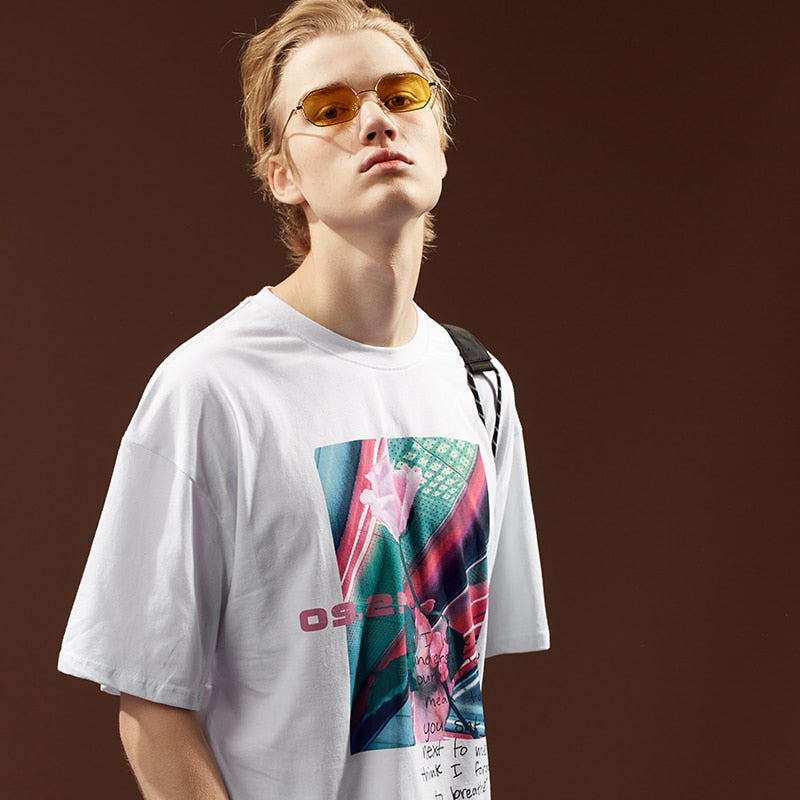 "Pink Rose" Graphic Unisex Streetwear Vintage Women Men Y2K T-Shirt