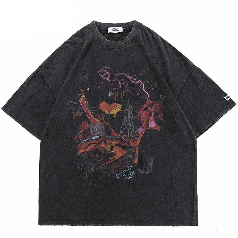 "Wonderland" Graphic Unisex Streetwear Vintage Women Men Y2K T-Shirt