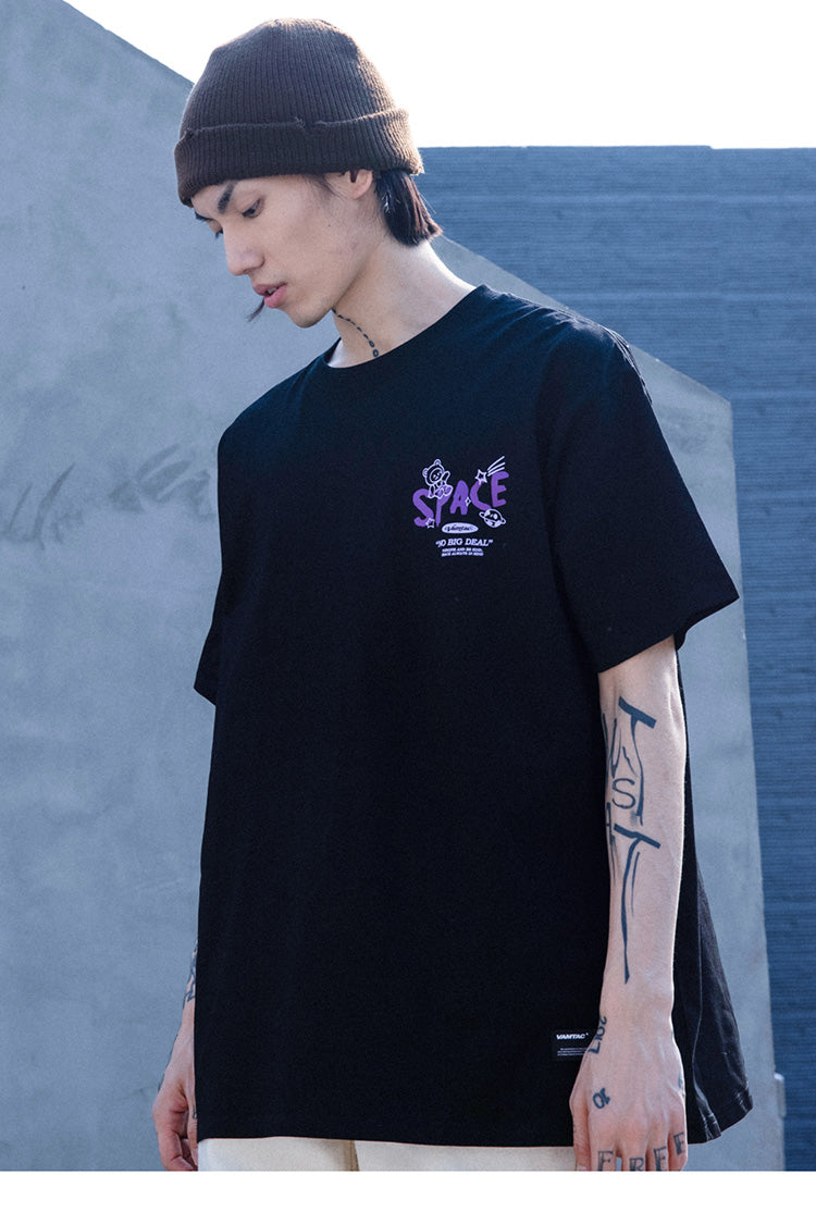 "Spaceman" Graphic Unisex Streetwear Vintage Women Men Y2K T-Shirt
