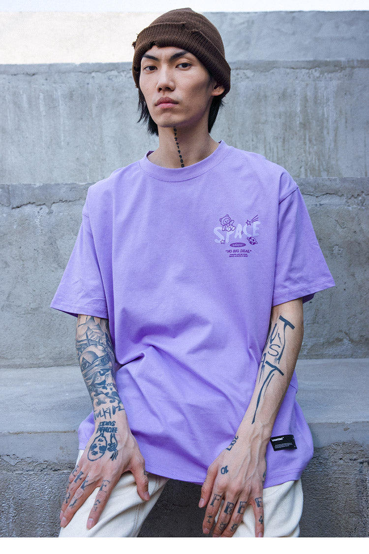 "Spaceman" Graphic Unisex Streetwear Vintage Women Men Y2K T-Shirt