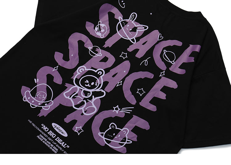 "Spaceman" Graphic Unisex Streetwear Vintage Women Men Y2K T-Shirt