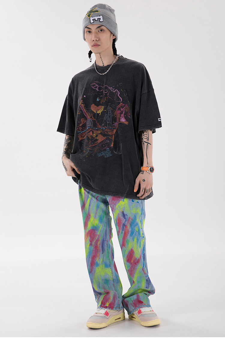 "Wonderland" Graphic Unisex Streetwear Vintage Women Men Y2K T-Shirt
